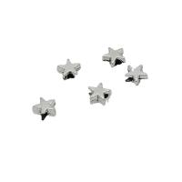 Abalorios Separador de Aleación de Zinc, Estrella, chapado en color de plata antigua, Bricolaje, libre de níquel, plomo & cadmio, 6x3mm, aproximado 100PCs/Bolsa, Vendido por Bolsa