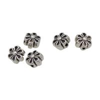 Zinklegering Flower Kralen, Zinc Alloy, Bloem, antiek zilver plated, DIY, nikkel, lood en cadmium vrij, 6x4.50mm, Ca 100pC's/Bag, Verkocht door Bag