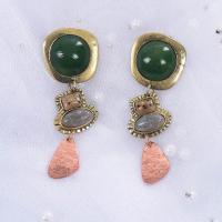 Resin Earring Zinc Alloy with Resin plated fashion jewelry & for woman nickel lead & cadmium free Sold By Pair