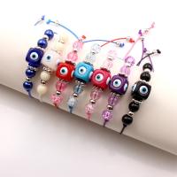 Bracelet Evil Eye bijoux, résine, avec corde de cire, Mauvais œil, Style bohème & unisexe, plus de couleurs à choisir, Longueur Environ 12.9 pouce, Vendu par PC