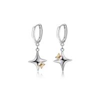 Orecchini 925 Sterling Silver Drop & Dangle, 925 argento sterlina, placcato color platino, per la donna, 12x27mm, Venduto da coppia