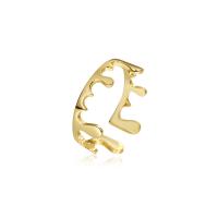 Sterling zilver ringen, 925 Sterling Zilver, gold plated, Verstelbare & voor vrouw, 19.70mm, Verkocht door PC