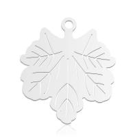 Stainless Steel korut Riipukset, 304 Stainless Steel, Maple Leaf, Galvaaninen pinnoitus, Unisex, enemmän värejä valinta, 18x21mm, N. 10PC/laukku, Myymät laukku