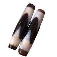 Naturlige tibetanske Agate Dzi Beads, Tibetansk agat, Vintage & du kan DIY, flere farver til valg, 56x13mm, Solgt af PC