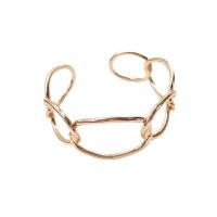 fer bracelet manchette, Placage, bijoux de mode & pour femme & creux, couleur or rose, 160x22x55mm, Vendu par PC