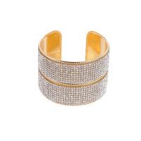 Željezo Pljuska Bangle, pozlaćen, modni nakit & za žene & s Rhinestone, više boja za izbor, 160x60x450mm, Prodano By PC