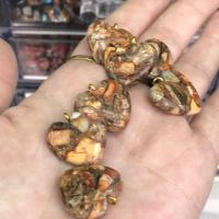 Imperial Jasper Ciondoli, diaspro impressione, Cuore, DIY, nessuno, 20mm, Venduto da PC