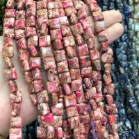 Gemstone Jewelry Beads Impression Jasper Square DIY 10mm Sold Per Approx 38 cm Strand