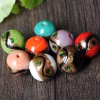 Goldsand Lampwork Perlen, rund, DIY, keine, 12mm, Bohrung:ca. 2mm, verkauft von PC