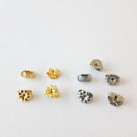 Edelstahl Ohrmutter, 304 Edelstahl, Blume, DIY, keine, 5.50x6mm, 100PCs/Tasche, verkauft von Tasche