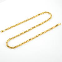 Stainless Steel Chain Ogrlica, 304 nehrđajućeg čelika, 18K pozlaćeno, modni nakit & bez spolne razlike & različite veličine za izbor, zlatan, Prodano By PC