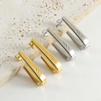 Stainless Steel Stud Earrings 304 Stainless Steel Vacuum Ion Plating fashion jewelry & for woman Sold By Pair