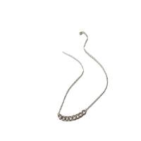 Collier d'acier titane, avec 5cm chaînes de rallonge, bijoux de mode & pour femme, argent, protéger l'environnement, sans nickel, plomb et cadmium, Longueur 40.8 cm, Vendu par PC