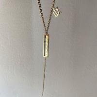 Collier d'acier titane, avec 5cm chaînes de rallonge, rectangle, bijoux de mode & avec chiffre romain & pour femme, doré, Longueur 48 cm, Vendu par PC