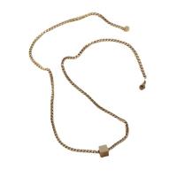 Collana di titanio acciaio, Titantium acciaio, with 5cm extender chain, Quadrato, gioielli di moda & per la donna, nessuno, 7.90x7.90mm, Lunghezza 50 cm, Venduto da PC