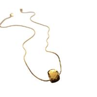 Collier d'acier titane, avec 5cm chaînes de rallonge, Rond, bijoux de mode & pour femme, plus de couleurs à choisir, Longueur 39.6 cm, Vendu par PC