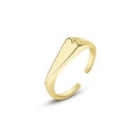 Sterling zilver ringen, 925 sterling zilver, gold plated, Verstelbare & voor vrouw, goud, 20.50mm, Verkocht door PC