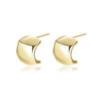 925 Sterling Silver Stud Earrings plated fashion jewelry & for woman Sold By PC