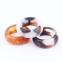 Resin fingerring, mode smykker & for kvinde, flere farver til valg, 10pc'er/Lot, Solgt af Lot