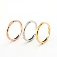 Bague en acier inoxydable, Acier inoxydable 304, normes différentes pour le choix & pour femme, plus de couleurs à choisir, 2mm, Taille:4-10, Vendu par PC