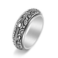 Edelstahl Ringe, 304 Edelstahl, drehbare & unisex & verschiedene Größen vorhanden, keine, 8mm, Größe:6-11, verkauft von PC