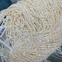 Barok ferskvandskulturperle Beads, Ferskvandsperle, du kan DIY, hvid, 3-4mm, Solgt Per Ca. 34-35 cm Strand