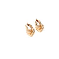 Brass Drop Earring Heart plated fashion jewelry & for woman Sold By Pair