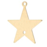 Brass Jewelry Connector Star DIY & 1/1 loop original color nickel lead & cadmium free Approx 1mm Approx Sold By Bag