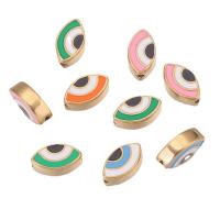 Contas de moda mal olho jóias, Aço inoxidável 304, DIY & Vario tipos a sua escolha & esmalte, Mais cores pare escolha, 14*7mm,14*8mm, 5PCs/Bag, vendido por Bag