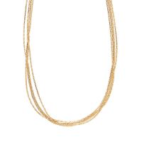 Collier de mode Multi couche, Acier titane, avec 1.97inch chaînes de rallonge, multicouche & unisexe, plus de couleurs à choisir, Longueur Environ 15.7 pouce, Vendu par PC