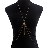 Zinc Alloy borst Chain, gold plated, multilayer & voor vrouw, 71cm,112cm,93cm, 10pC's/Lot, Verkocht door Lot