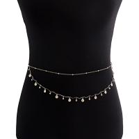 Sinc Alloy slabhra waist, dath an óir plated, multilayer & micrea réiteach zirconia ciúbach & do bhean, 83cm,43cm, 10ríomhairí pearsanta/Lot, Díolta De réir Lot