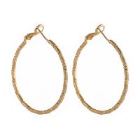 Brass Hoop Earring plated fashion jewelry & for woman Sold By Pair