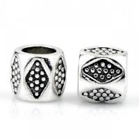 Zinc Alloy European Beads barrel silver color plated DIY nickel lead & cadmium free Approx Sold By Bag