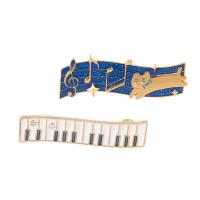 Glazuur broche, Zinc Alloy, Piano, gold plated, uniseks & verschillende stijlen voor de keuze, gemengde kleuren, nikkel, lood en cadmium vrij, Verkocht door PC