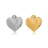 Stainless Steel Heart Pendants 304 Stainless Steel plated DIY Sold By Bag