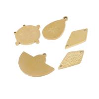 Edelstahl Schmuck Anhänger, 304 Edelstahl, poliert, DIY & verschiedene Stile für Wahl, goldfarben, 5PCs/Tasche, verkauft von Tasche