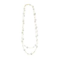 Collana Multi strato, perla in plastica, with lega in zinco, Cerchio, placcato color oro, gioielli di moda & multistrato & per la donna, nessuno, Lunghezza 1.66 m, Venduto da PC