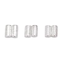 925 sterling silver Spacer Bead, Kolonn, polerad, olika stilar för val, ursprungliga färgen, 8x15mm, Hål:Ca 1.5mm, Säljs av PC