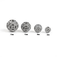 925 sterling zilver Spacer Kralen, Ronde, gepolijst, verschillende grootte voor keus, oorspronkelijke kleur, Verkocht door PC