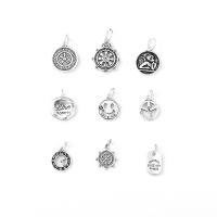 Argent sterling 925 Pendentif, poli, styles différents pour le choix, couleur originale, Trou:Environ 6mm, Vendu par PC