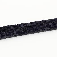 Blue Goldstone Beads, Plein, gepolijst, DIY, blauw, 4x4mm, Lengte Ca 15.35 inch, 5strengen/Lot, Ca 86pC's/Strand, Verkocht door Lot