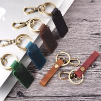 Full Grain Cowhide Leather Key Clasp with Iron Unisex Sold By PC