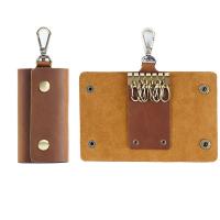 Full Grain Cowhide Leather Key Bag with Iron Unisex Sold By PC