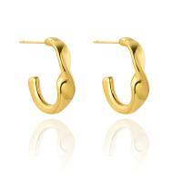 Stainless Steel Stud Earrings 304 Stainless Steel Vacuum Ion Plating fashion jewelry & for woman golden Sold By Pair