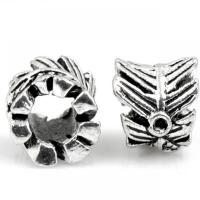 Zinc Alloy European Beads silver color plated DIY nickel lead & cadmium free Approx Sold By Bag