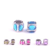 Cink Alloy European perle, srebrne boje pozlaćen, možete DIY & s Rhinestone, više boja za izbor, nikal, olovo i kadmij besplatno, 3.50x5mm, Približno 100računala/Torba, Prodano By Torba