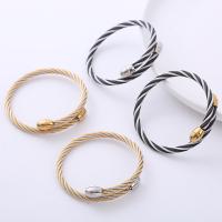 Nerūdijančio plieno Bangle, 304 Nerūdijantis plienas, Bižuterijos & unisex, daugiau spalvų pasirinkimas, 5mm,9mm, Vidinis skersmuo:Apytiksliai 55mm, Pardavė PC