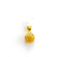 Brass Jewelry Pendants Round gold color plated DIY golden nickel lead & cadmium free Sold By PC