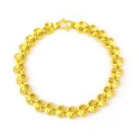 Pulseras de latón, metal, Corazón, chapado en color dorado, Joyería & para mujer, dorado, libre de níquel, plomo & cadmio, longitud 19 cm, Vendido por UD